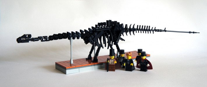 La réplica de Dippy, el protagonista del evento LEGO & Saurios