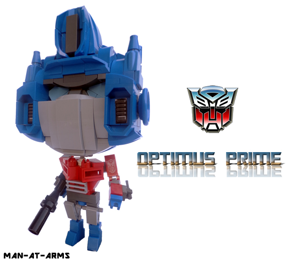 Optimus Prime El más conocido de los Autobots, el más respetado y líder. ¡Ahí llega Optimus Prime! En esta primera versión aún dudo si cambiar algunos detalles del torso o las piernas